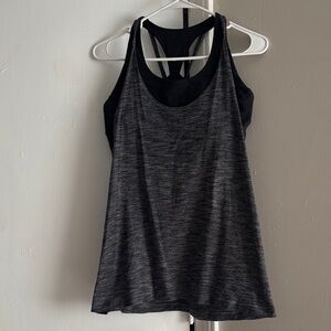 Lululemon Athletica Black and Gray Tank Top